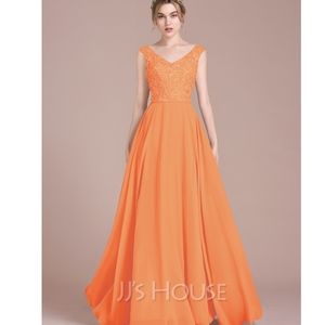 Orange bridesmaid dress